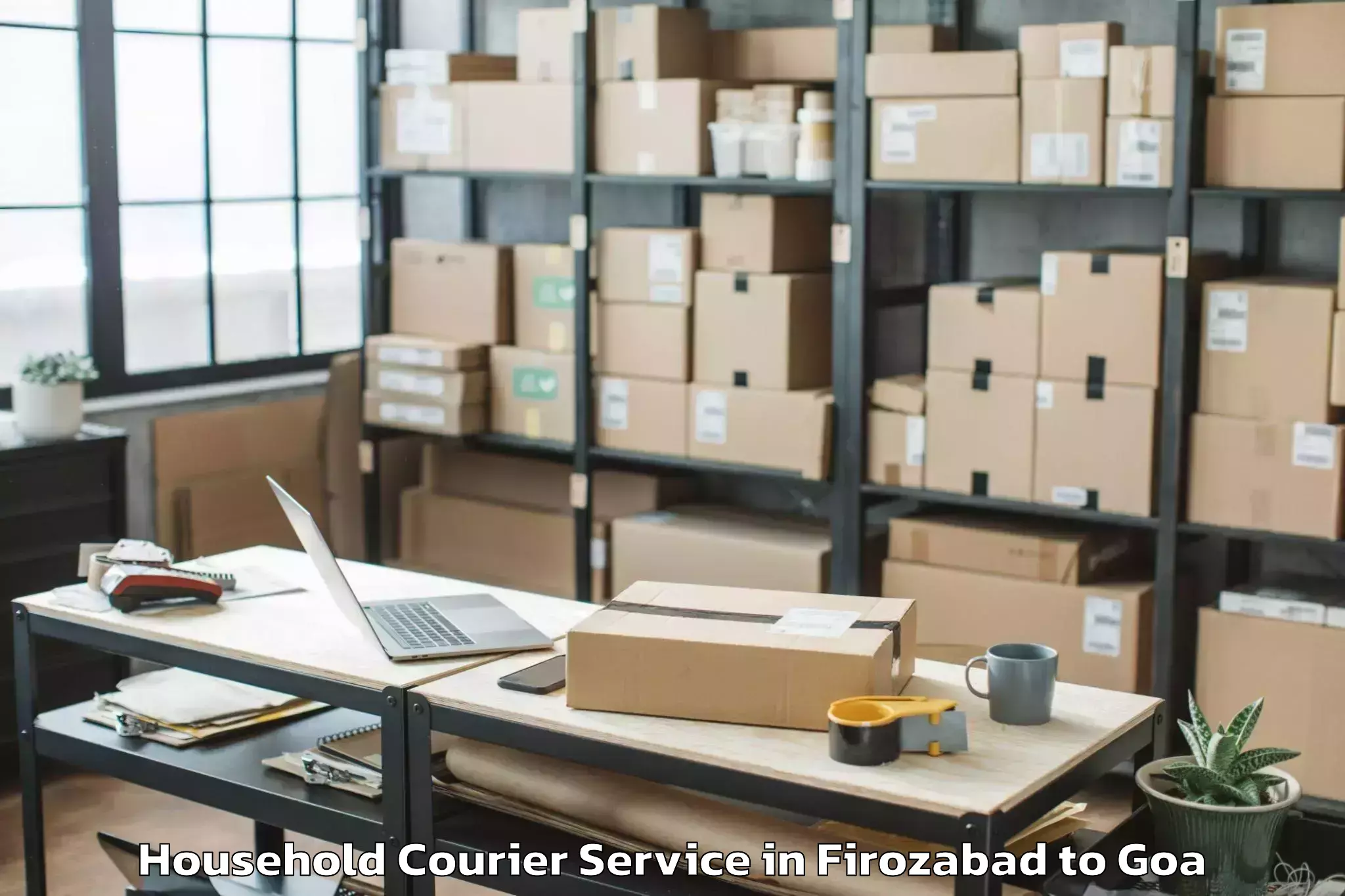 Hassle-Free Firozabad to Mapusa Household Courier